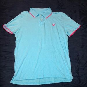 Blue & Pink Men's Polo